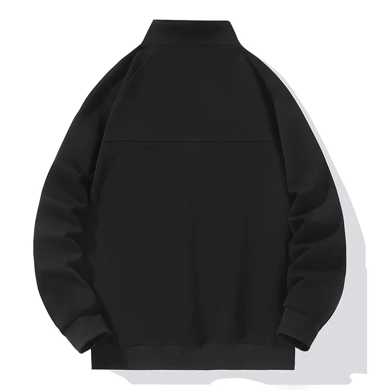 Sweat-Shirt à Demi Col Roulé pour Homme, Vêtement de Grande Taille, à Manches sulf, avec Fermeture Éclair, Adapté au Printemps et Automne, 10XL