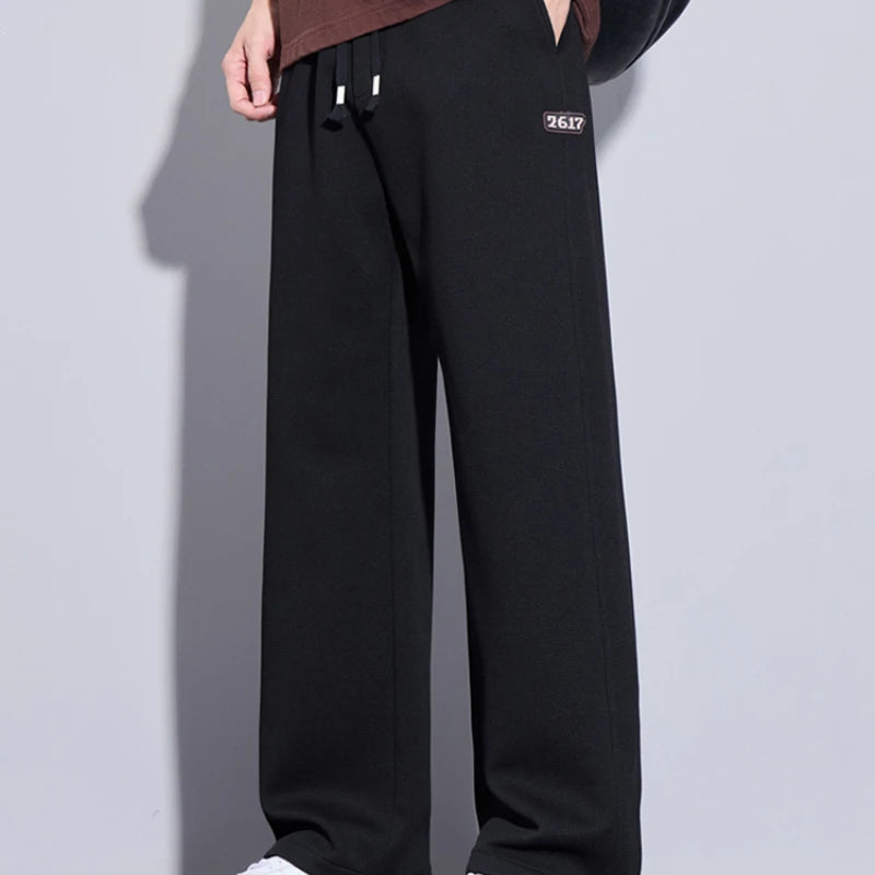 Pantalon droit décontracté pour homme, vêtements de proximité, streetwear uni, nouveau, printemps 2025, fjZG9860
