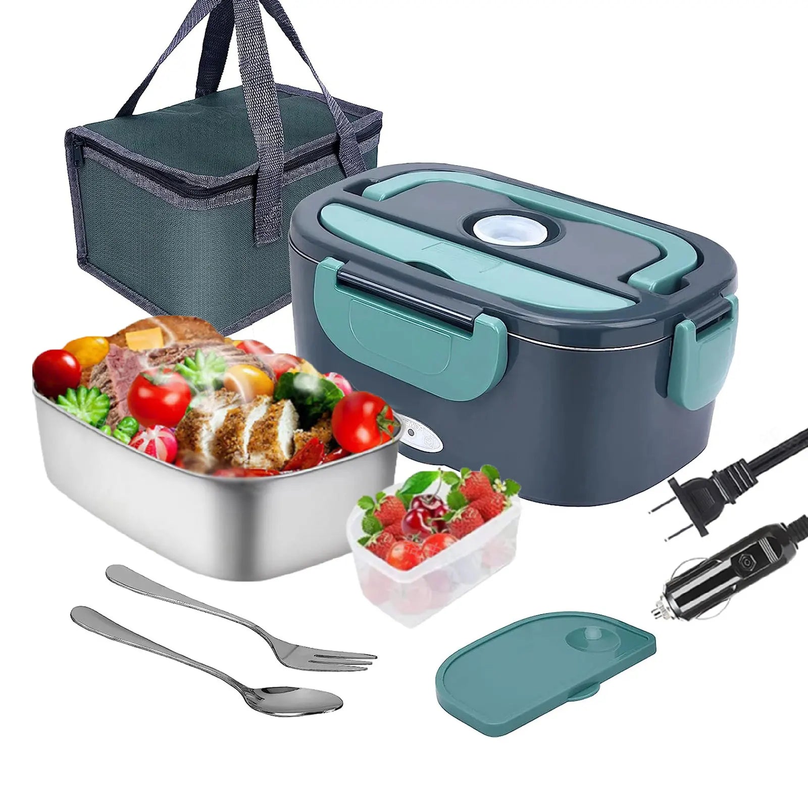 Microdata 1,5 L 60 W Boîte à déjeuner électrique Chauffage Boîte à déjeuner Chauffe-plats portable