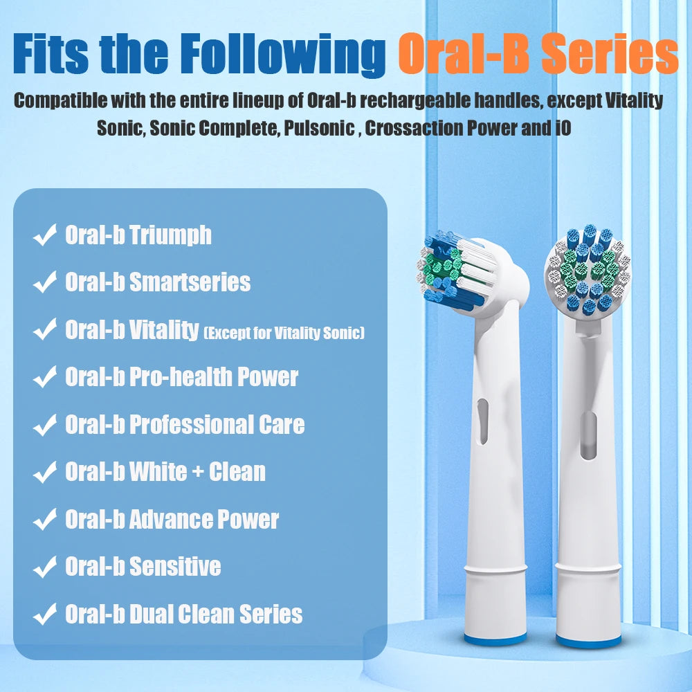 Compatible avec les têtes de brosse à dents de rechange pour brosse à dents électrique Oral B, recharge de tête de brosse à dents pour OralB 100 300 500 1000
