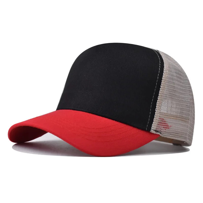 Casquette de Baseball pour adulte, chapeau en filet, couleur pure, unisexe, été, respirant, sans motif, ombre, printemps, automne, hip hop, ajusté