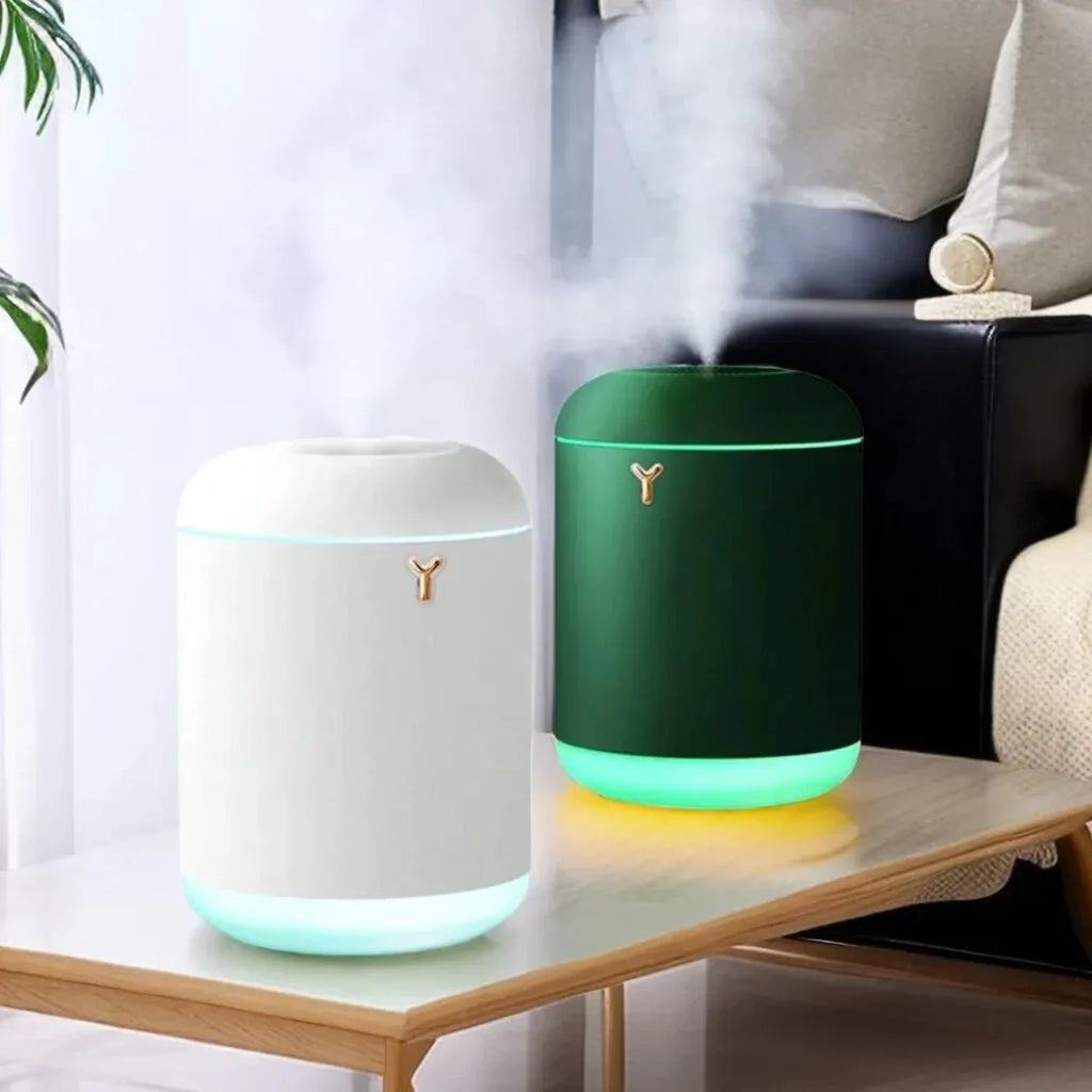 Humidificateur d'air de bureau domestique de grande capacité 1000ml, brumisateur USB avec lumière LED de couleurs, petit humidificateur de Table à brouillard lourd