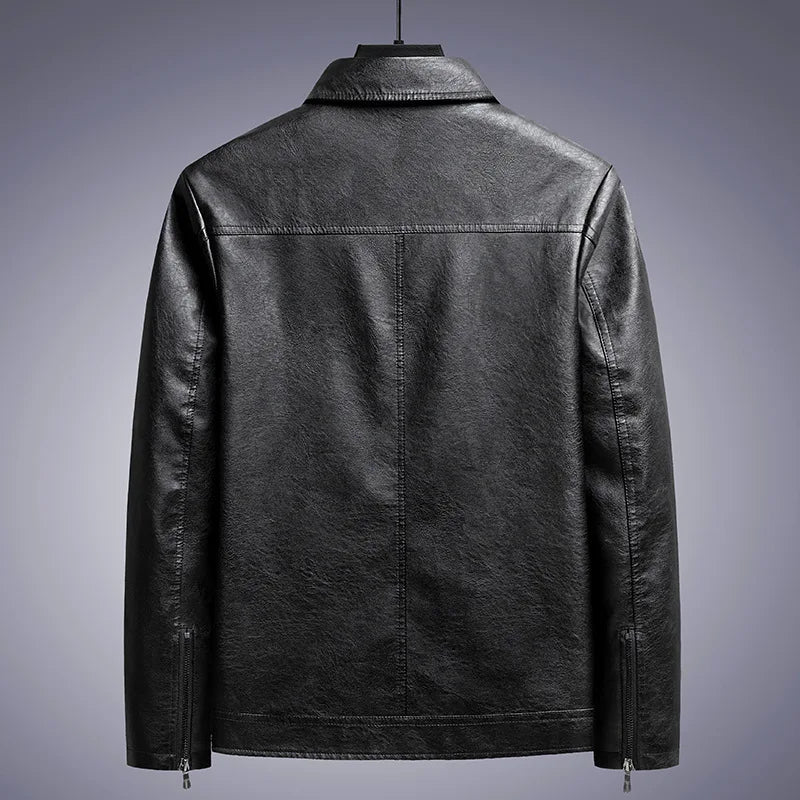 Veste de motard décontractée en cuir pour hommes, veste de motard de moto, vêtements d'extérieur vintage pour hommes, mode masculine, printemps, automne, grande taille, 8XL