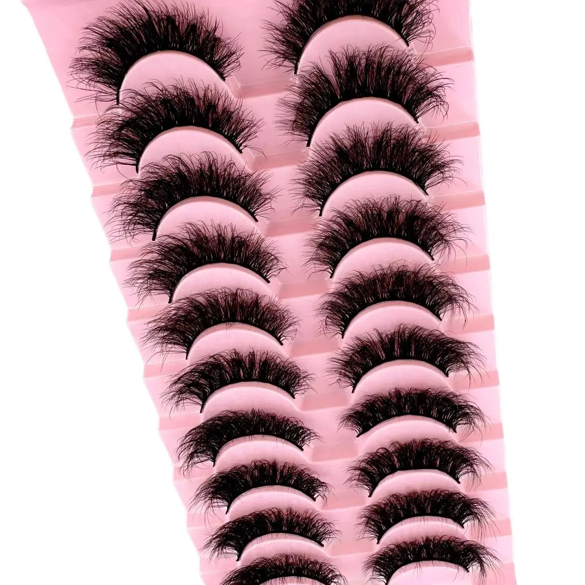 10 paires de Faux Cils 8D en vison naturel, Volume dramatique, Extension de Faux Cils, vente en gros, outil de maquillage