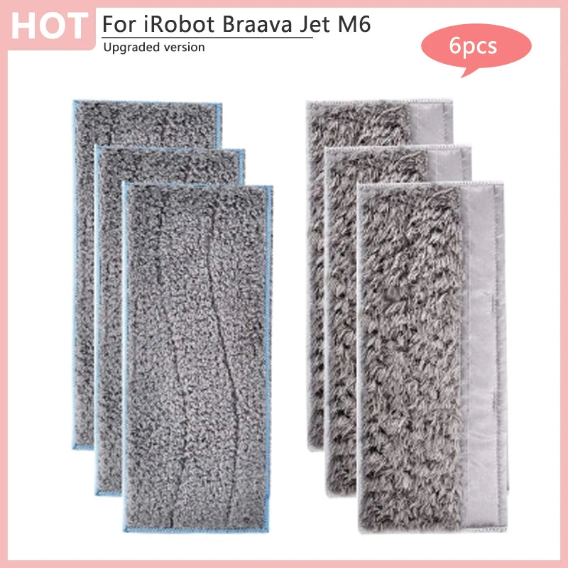 Pour aspirateur Robot iRobot Braava Jet M6, nettoyage humide et sec, chiffons de nettoyage, tampons, accessoires de remplacement, pièces lavables