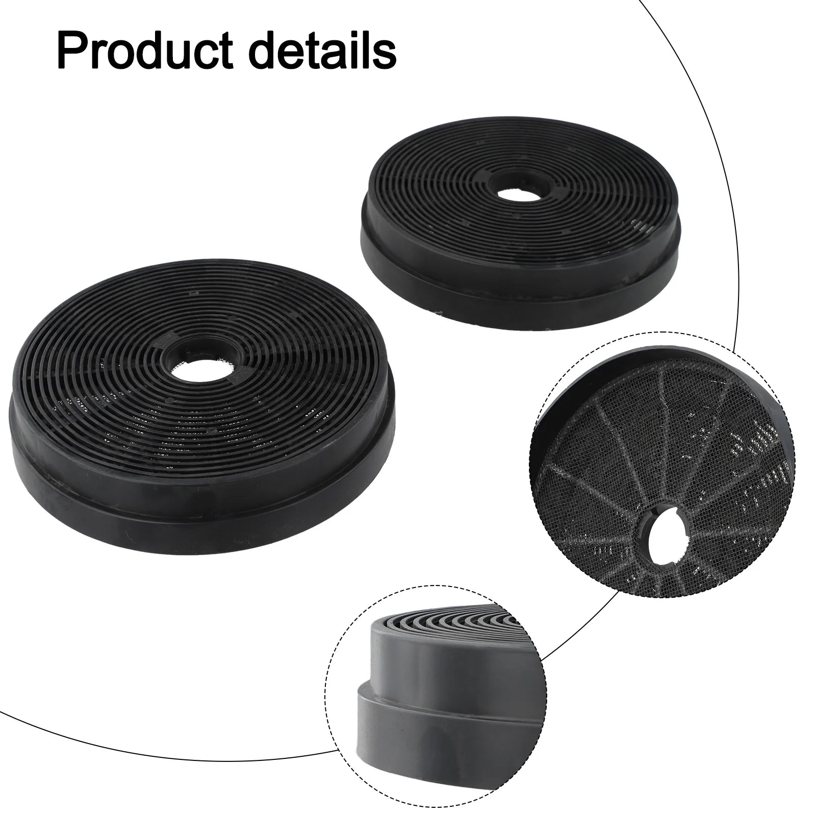 2 pièces filtres à charbon actif pour hotte de cuisine domestique 175mm * 175mm * 35mm filtre à charbon actif pour hotte de cuisine