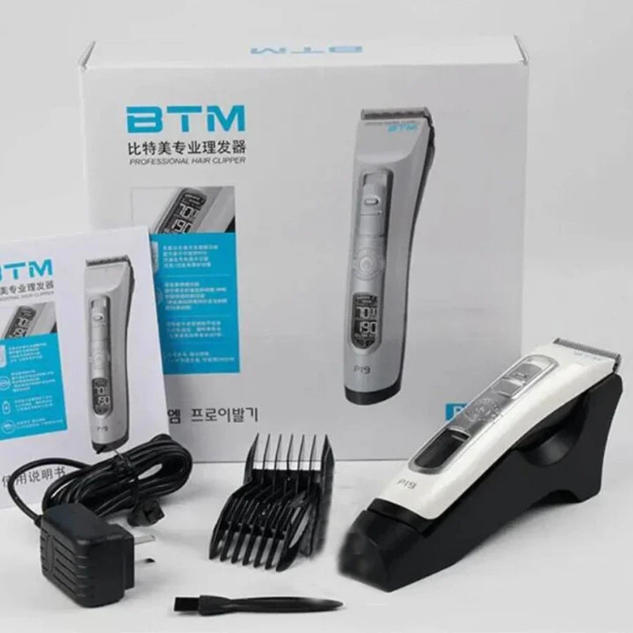 BTM P19 tondeuse à cheveux professionnelle tondeuse à cheveux pour Salon de coiffure ensemble de coupe de cheveux électrique Rechargeable hommes Machine de coupe de cheveux