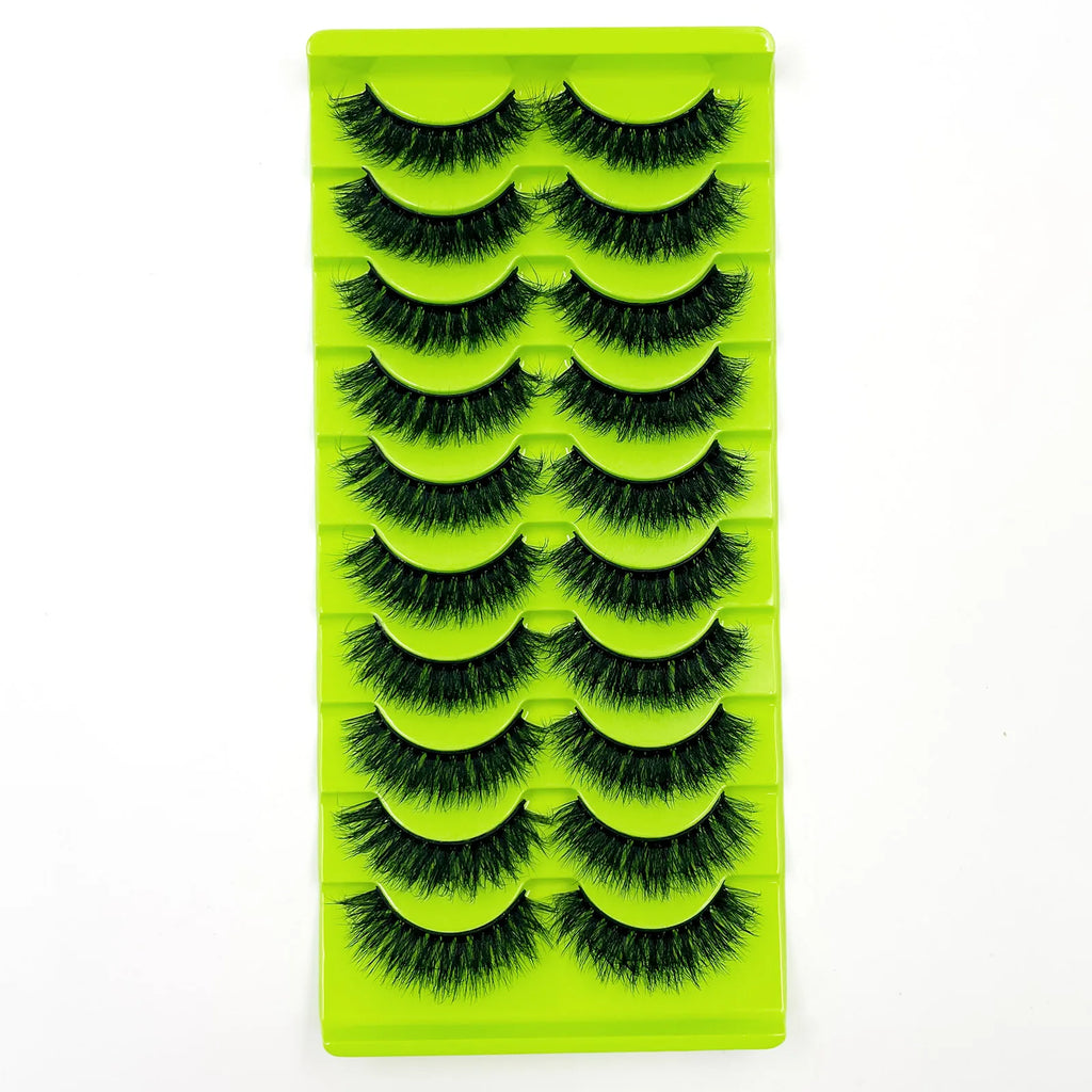 10 paires de Faux Cils 8D en vison naturel, Volume dramatique, Extension de Faux Cils, vente en gros, outil de maquillage