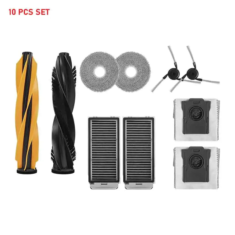 Chiffons de nettoyage, sacs à poussière pour Dreame X50 Pro/X50 Ultra/X50 Master/L40S Pro Ultra/L50 Pro Ultra/MOVA V50 Ultra, brosses principales et latérales, filtres