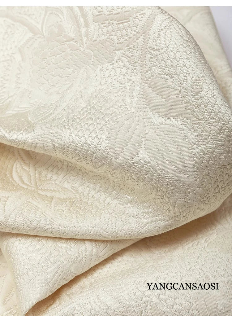 2025 femmes mode printemps nouveau Style Texture entrelacée couronne crêpe col en v à manches longues ample lait blanc manteau costume