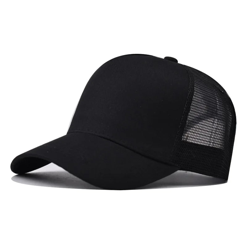 Casquette de Baseball pour adulte, chapeau en filet, couleur pure, unisexe, été, respirant, sans motif, ombre, printemps, automne, hip hop, ajusté