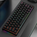 MUCAI MK61 USB Gaming Esports clavier mécanique 61 touches axe rouge filaire câble détachable rétro-éclairage rvb échange à chaud