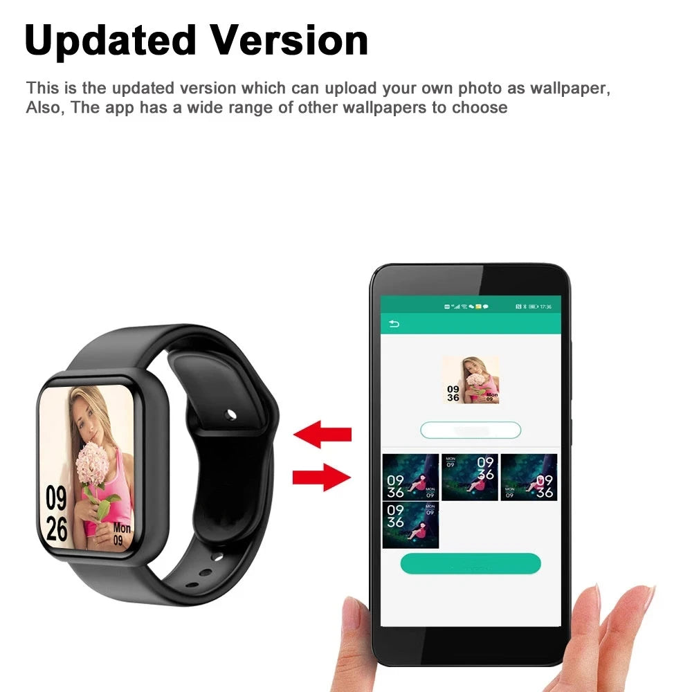 Smartwatch hommes femmes montres montre intelligente Message Fitness moniteur Bracelet cadeau d'anniversaire horloge électronique pour Android IOS