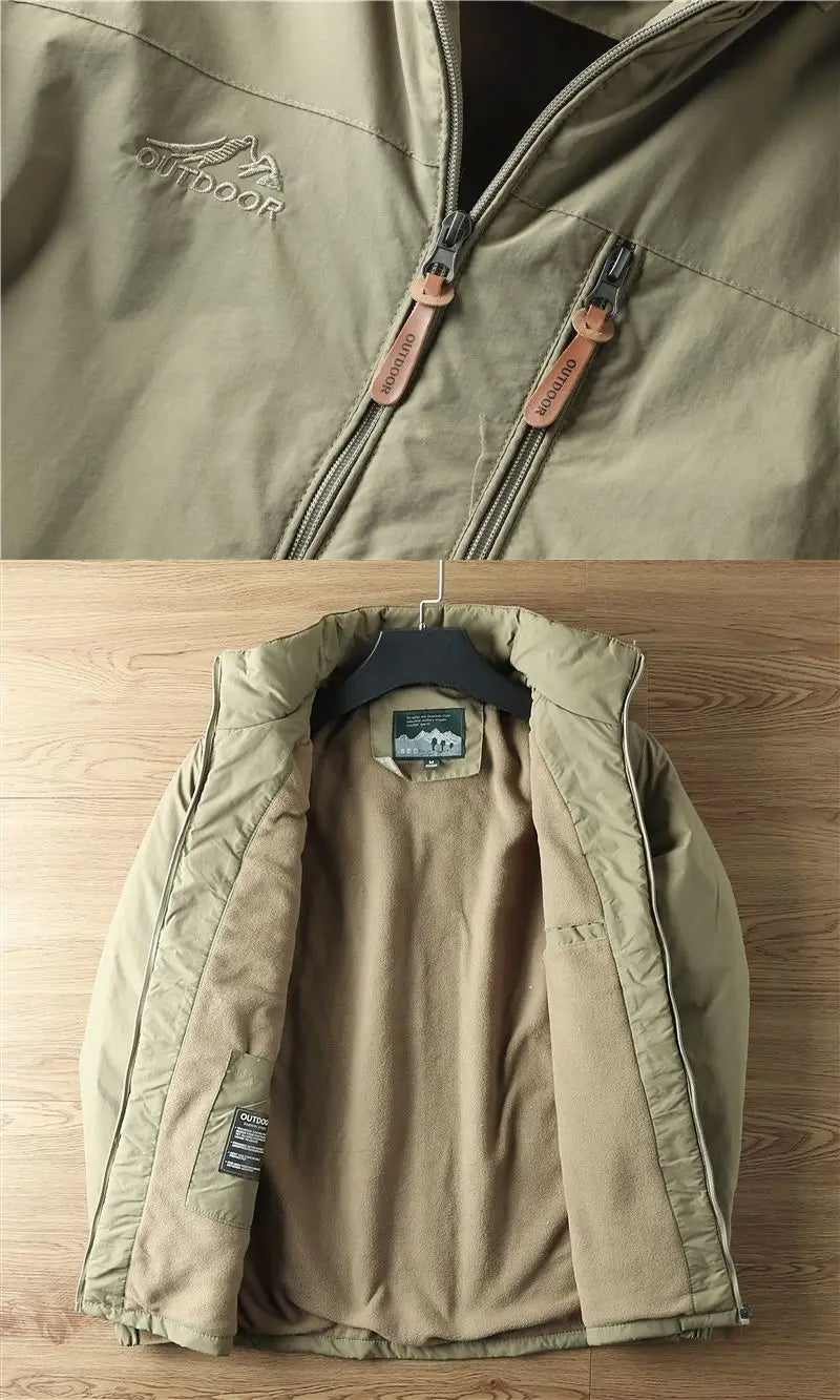 Veste imperméable à capuche pour homme, coupe-vent chaud, doublé sourire, randonnée en plein air, trekking, printemps, automne