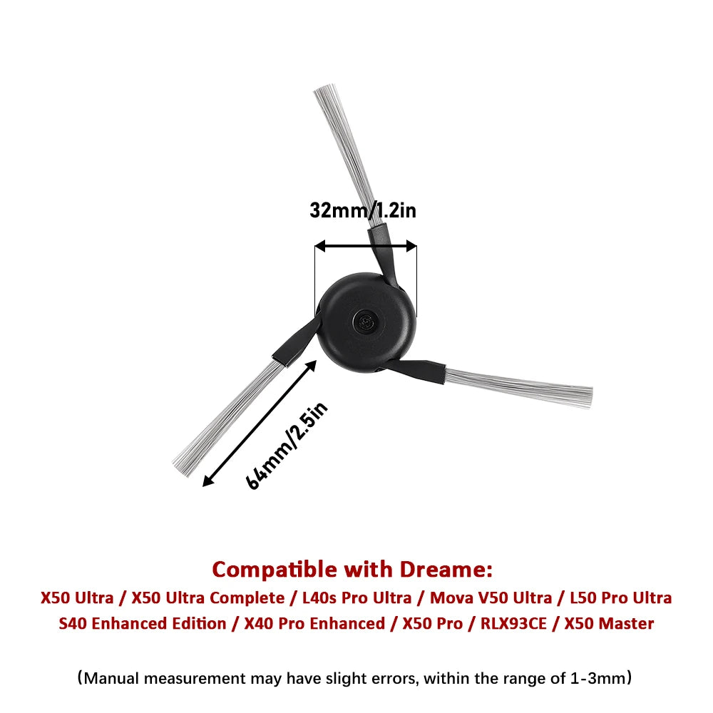 Chiffons de nettoyage, sacs à poussière pour Dreame X50 Pro/X50 Ultra/X50 Master/L40S Pro Ultra/L50 Pro Ultra/MOVA V50 Ultra, brosses principales et latérales, filtres