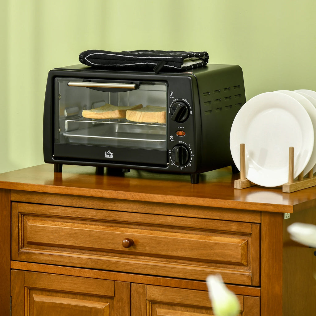 Homcom Four Électrique De Table 10 L 750W Température 230 ℃     36,5X26X22 cm Noir