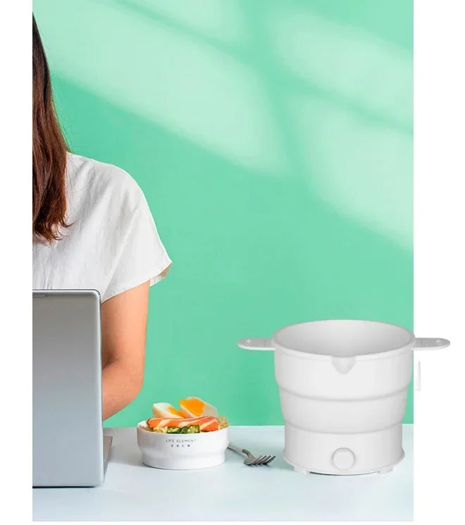 Cuiseur électrique pliant multifonction, Mini riz chaud, dortoir d'étudiants, nouilles pour cuisine, maison, voyage, EU 800w