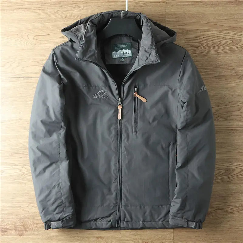 Veste imperméable à capuche pour homme, coupe-vent chaud, doublé sourire, randonnée en plein air, trekking, printemps, automne