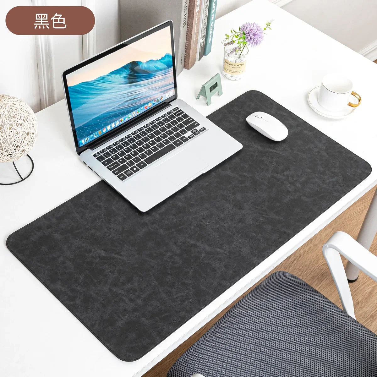 Tapis de bureau imperméable en PU, housse de protection, grand tapis de souris pour ordinateur portable, antidérapant, facile à nettoyer, pour clavier