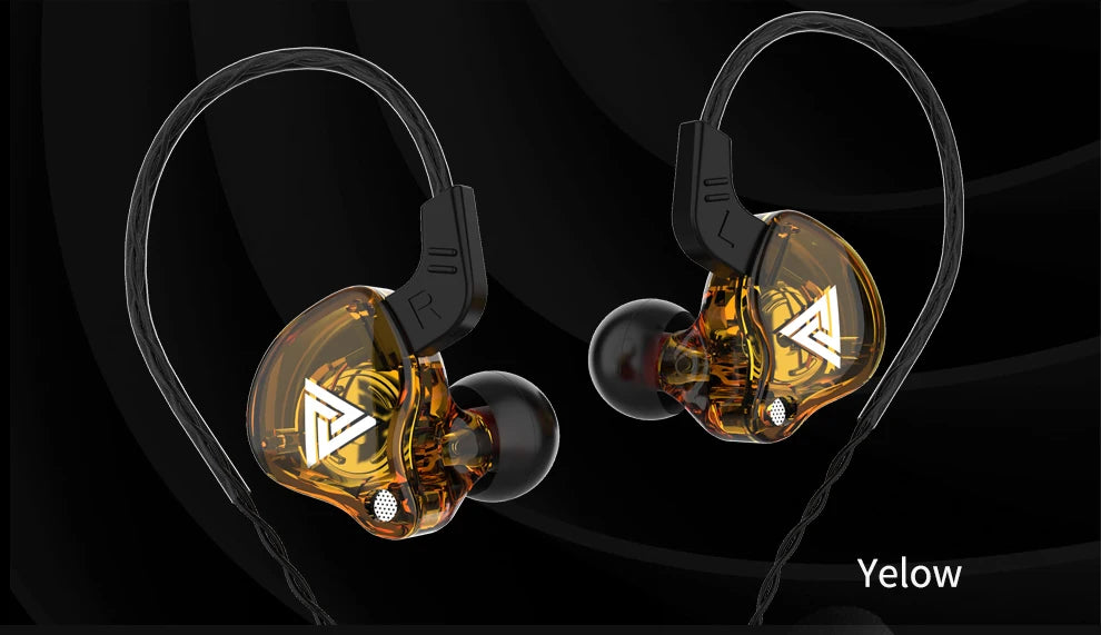 Original QKZ AK6 dans l'oreille écouteur 6 unité de pilote dynamique casque avec micro stéréo sport HIFI caisson de basses casque moniteur écouteurs