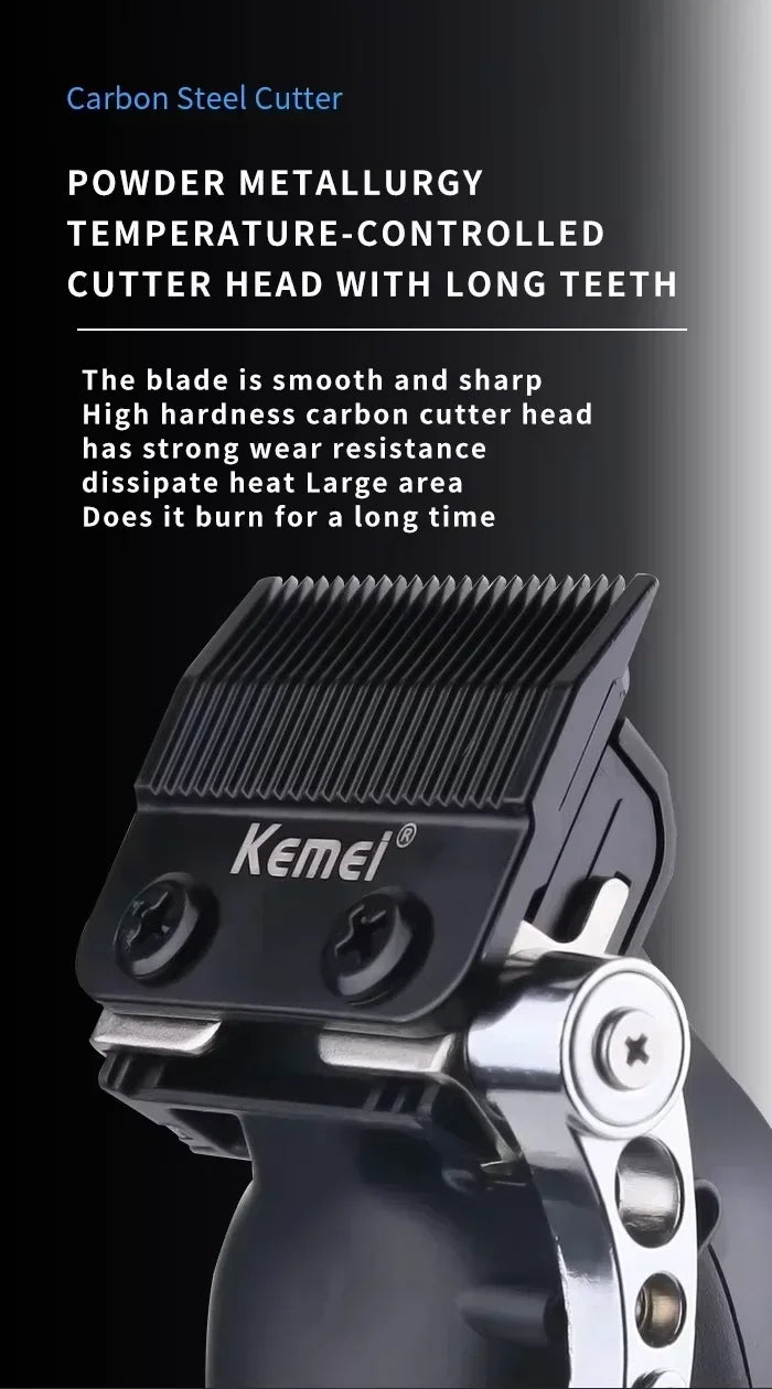 Kemei Kit de tondeuse à cheveux originale KM-2296 KM-2299 KM-T95 tondeuse à cheveux électrique Rechargeable barbier rasoir professionnel pour hommes