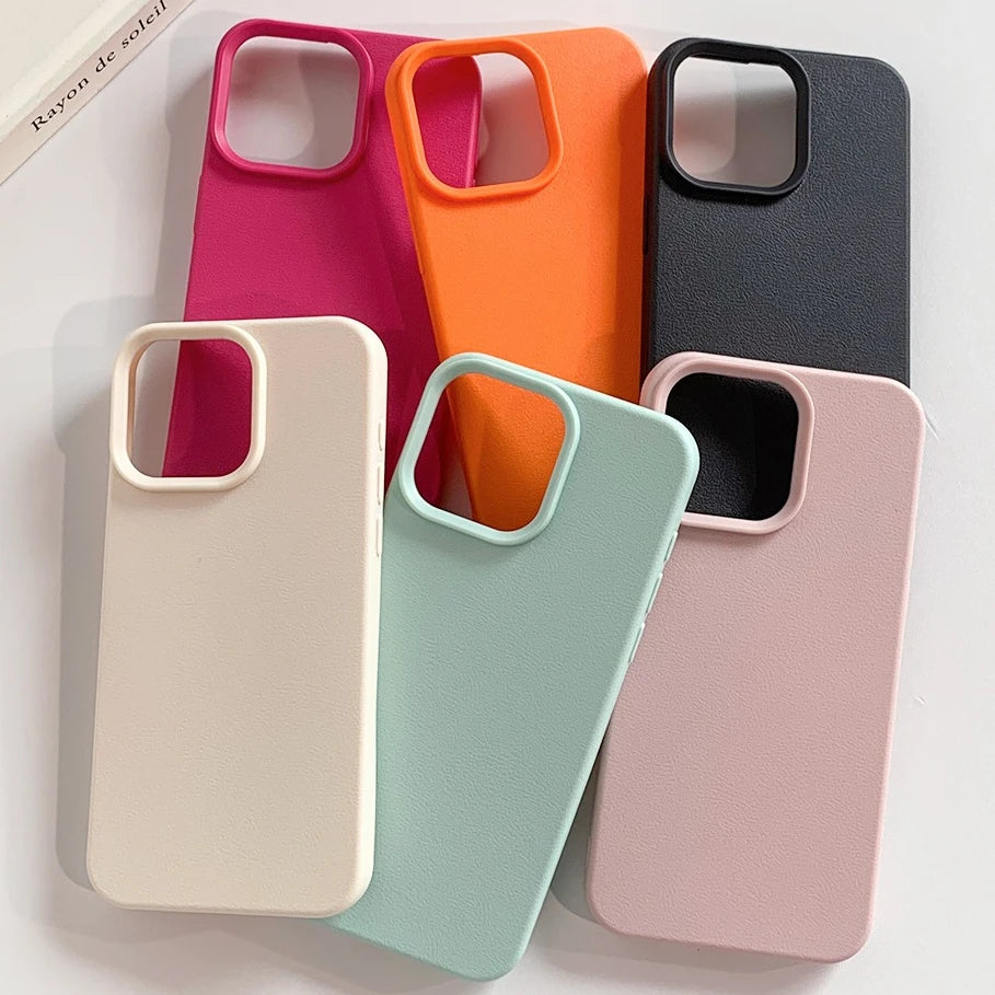 Coque de téléphone en cuir pour iPhone 17 Pro Max 16 13 11 15 14 Plus 12 17 Air 17Promax 16promax, antichoc, souple, en TPU