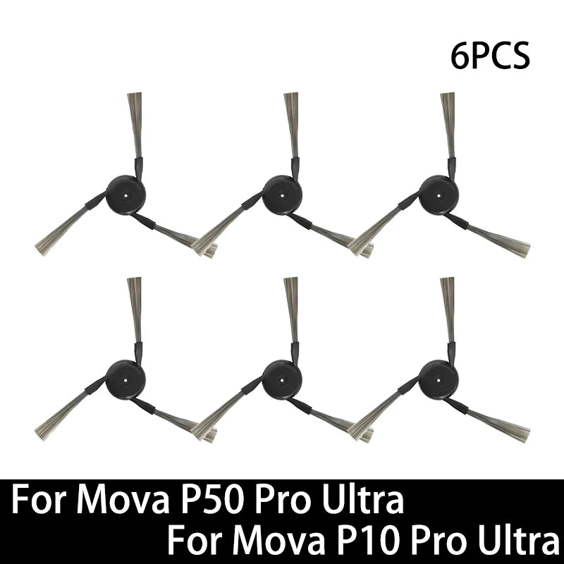 Pièces détachées pour robot aspirateur Mova P50 Pro Ultra / Mova P10 Pro Ultra : brosse principale, brosse latérale, filtre HEPA, chiffon de nettoyage, sac à poussière, accessoires