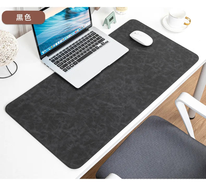 Tapis de bureau imperméable en PU, housse de protection, grand tapis de souris pour ordinateur portable, antidérapant, facile à nettoyer, pour clavier