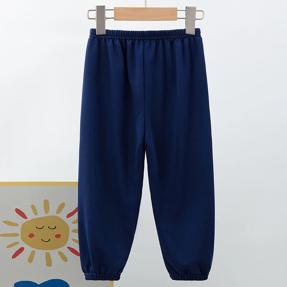 1/3 Pack enfants printemps couleur unie pantalons garçons et filles loisirs tendance taille élastique pantalon grand garçon sport Joker Harun pantalons