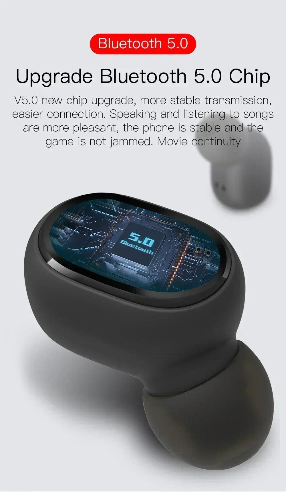 E6S sans fil Bluetooth écouteurs TWS Bluetooth casque sans fil écouteurs antibruit avec Microphone casque