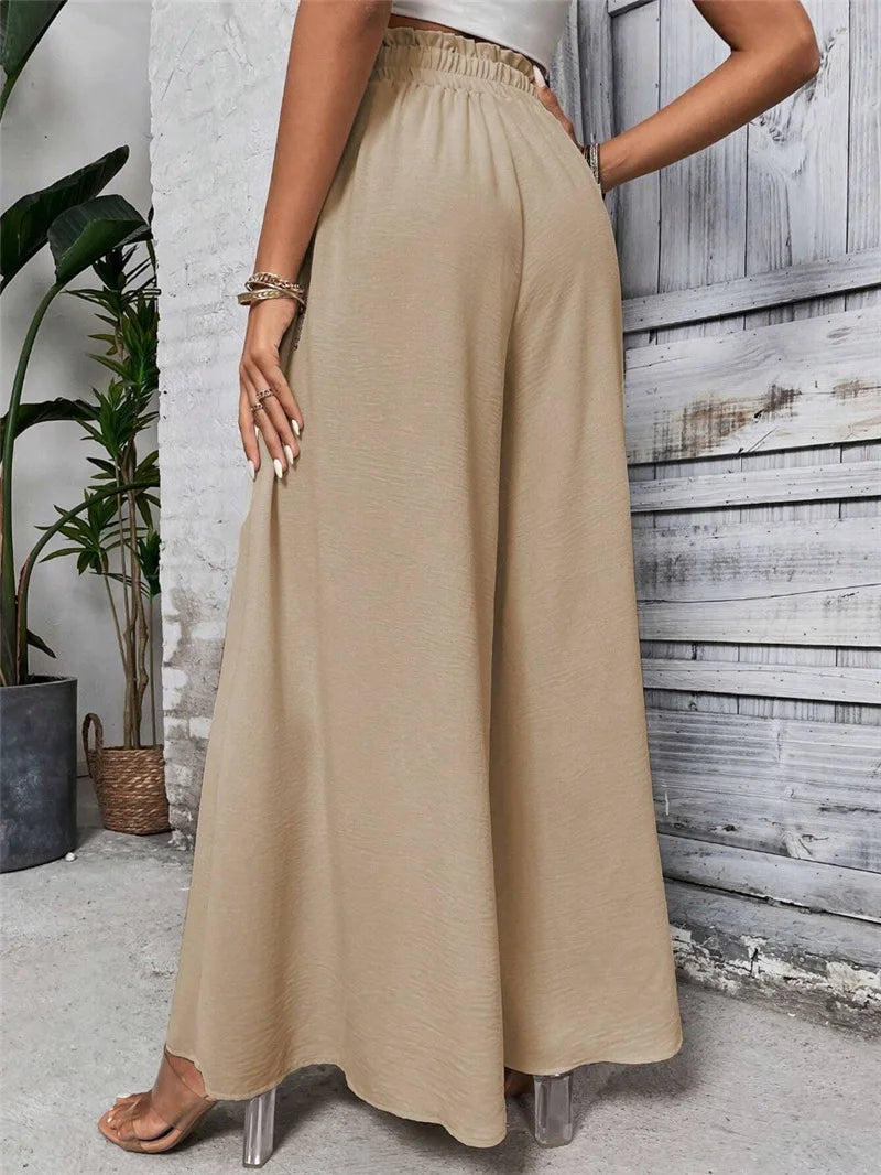 Pantalon ample et décontracté à jambes larges pour femmes, à la mode, Station indépendante, Long, vêtements confortables, printemps et été