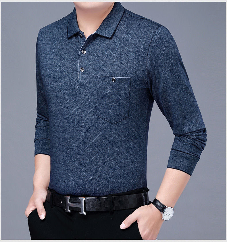 Polos rayés à manches longues pour hommes, Streetwear décontracté, Vêtements d'affaires, Mode coréenne, Polyvalent, Nouveau, Automne, Printemps