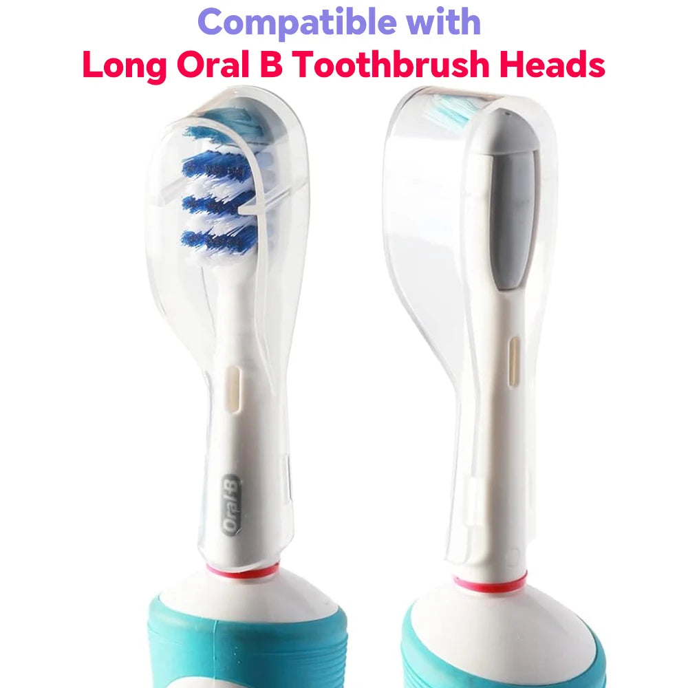 Compatible avec les têtes de brosse à dents électrique à tête longue Oral B, couvercles anti-poussière, capuchon de protection pour têtes de brosse orales B longues