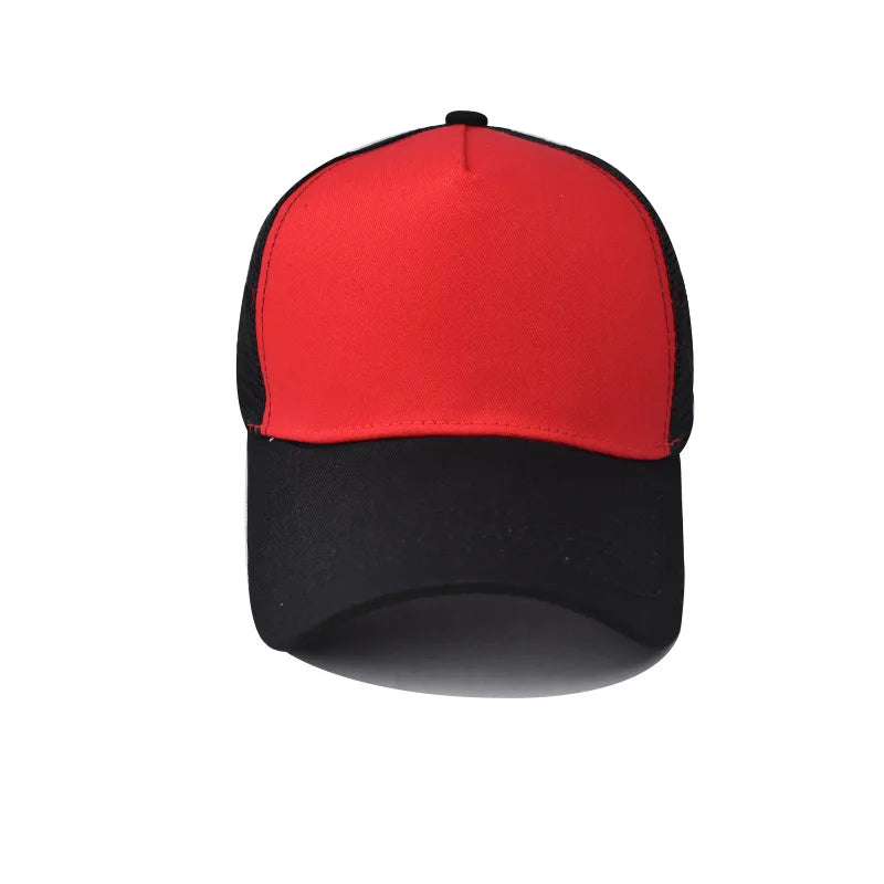 Casquette de Baseball pour adulte, chapeau en filet, couleur pure, unisexe, été, respirant, sans motif, ombre, printemps, automne, hip hop, ajusté