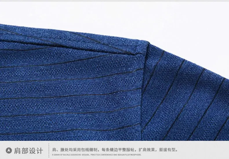 Polos rayés à manches longues pour hommes, Streetwear décontracté, Vêtements d'affaires, Mode coréenne, Polyvalent, Nouveau, Automne, Printemps