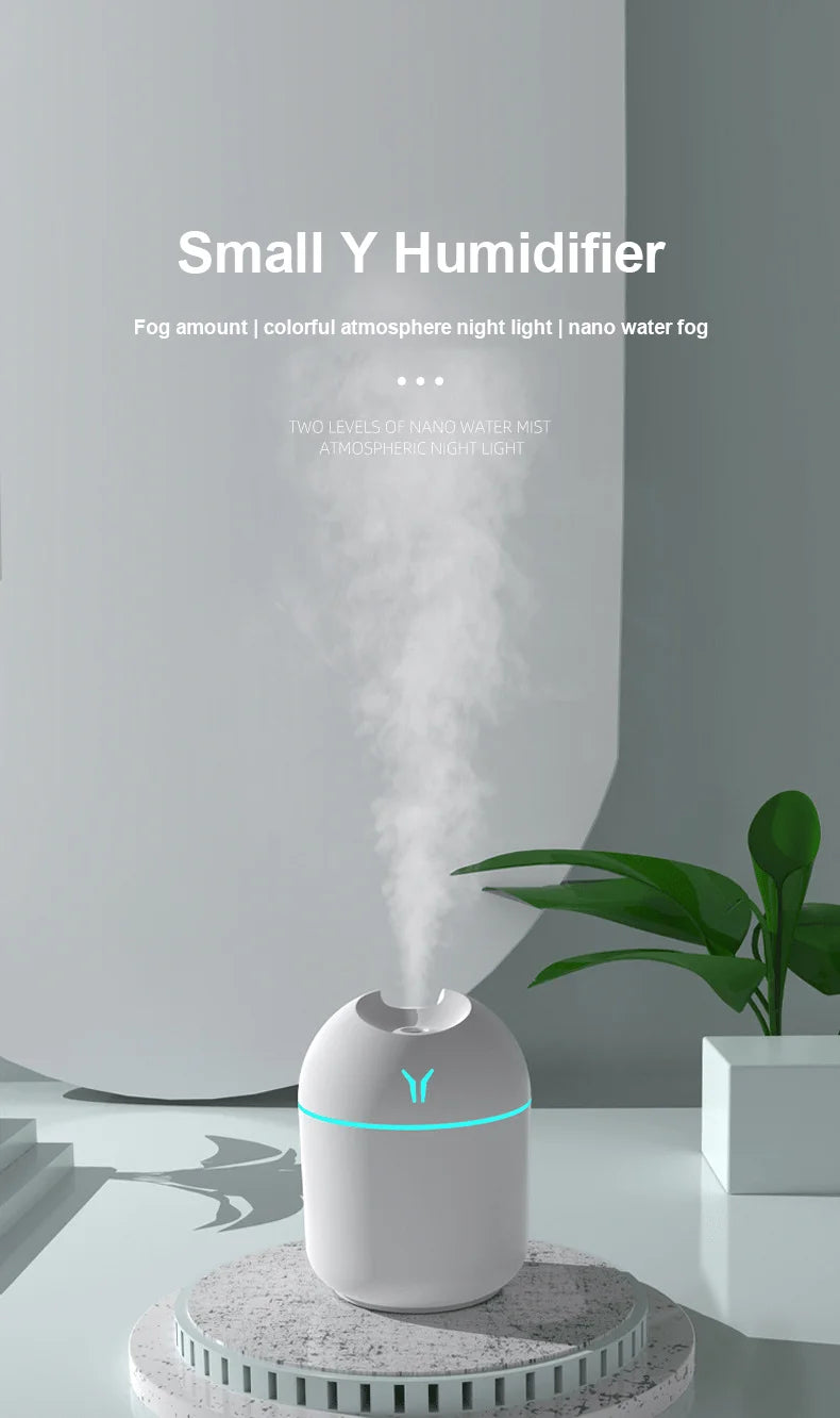 Diffuseur d'aromathérapie portable – Humidificateur USB compact pour l'air sec, le soulagement du stress et la mise au point, convient au porte-gobelet ou au sac pour ordinateur portable