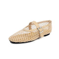 LeShion de Chanmeb marque maille Net ballerines chaussures pour femmes sangle boucle respirant Cool printemps été INS ballerine chaussures 43