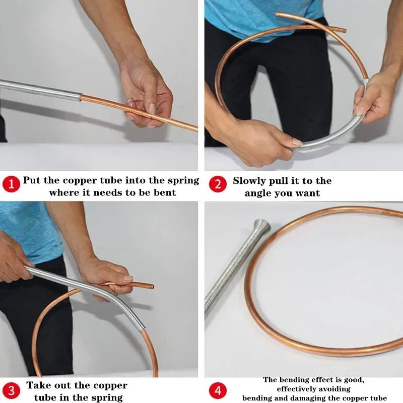 Cintreuses de tubes en cuivre à ressort de Style extérieur Premium, 5 pièces, tuyau de ligne de pliage interne pliable manuel pour O.D. Tuyaux de 1/4" à 5/8"