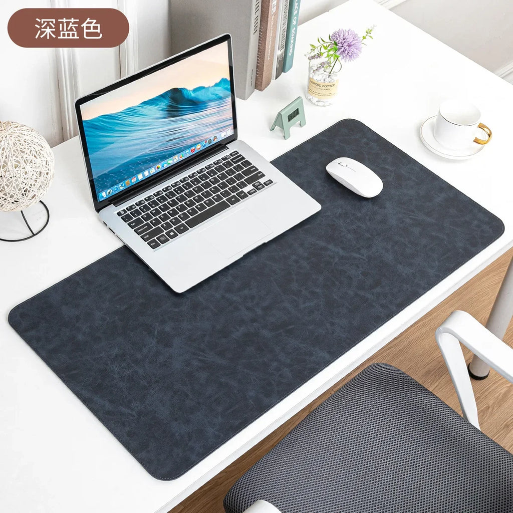 Tapis de bureau imperméable en PU, housse de protection, grand tapis de souris pour ordinateur portable, antidérapant, facile à nettoyer, pour clavier