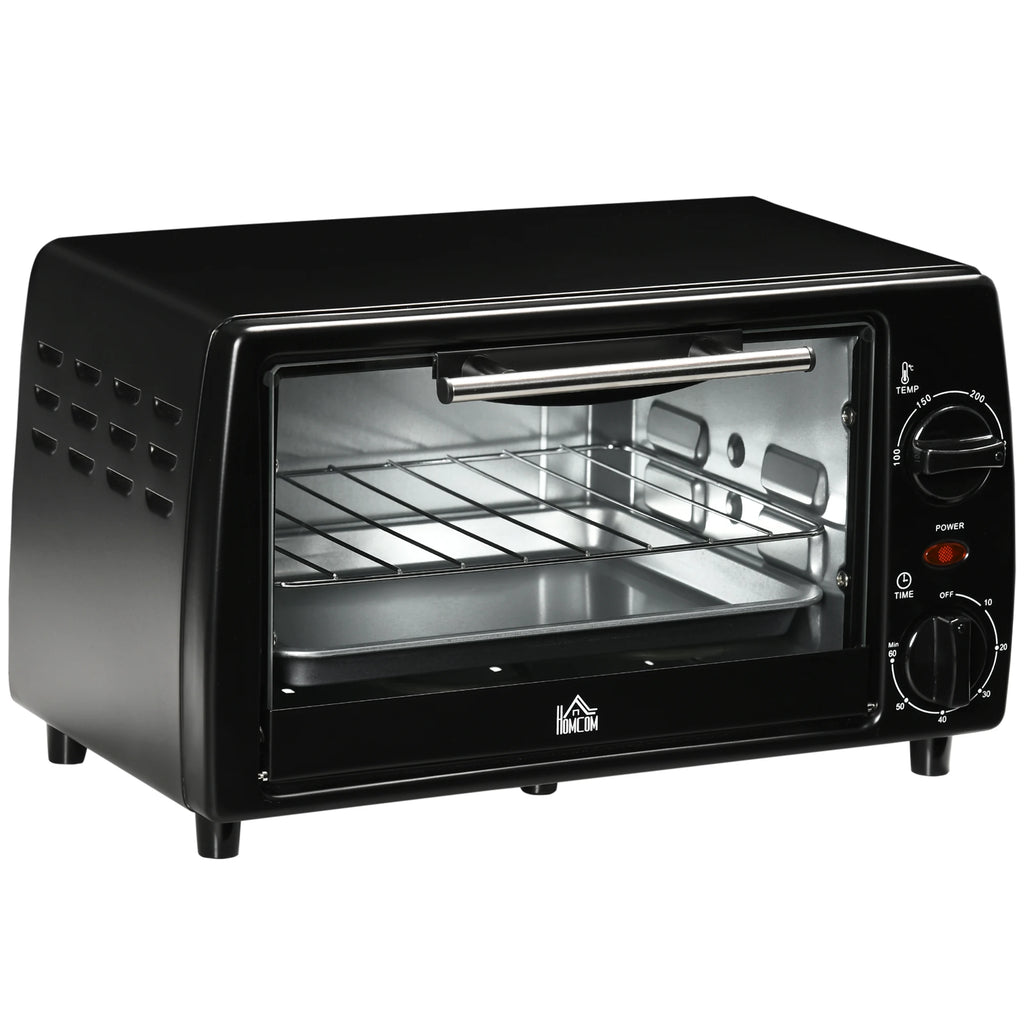 Homcom Four Électrique De Table 10 L 750W Température 230 ℃     36,5X26X22 cm Noir