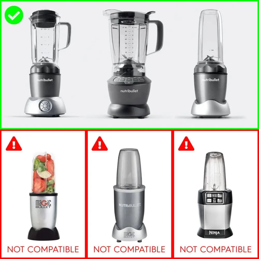 Pièces de rechange pour tasse et couvercle à emporter de 32 oz compatibles avec les mélangeurs NutriBullet Pro 1000, Combo et Select