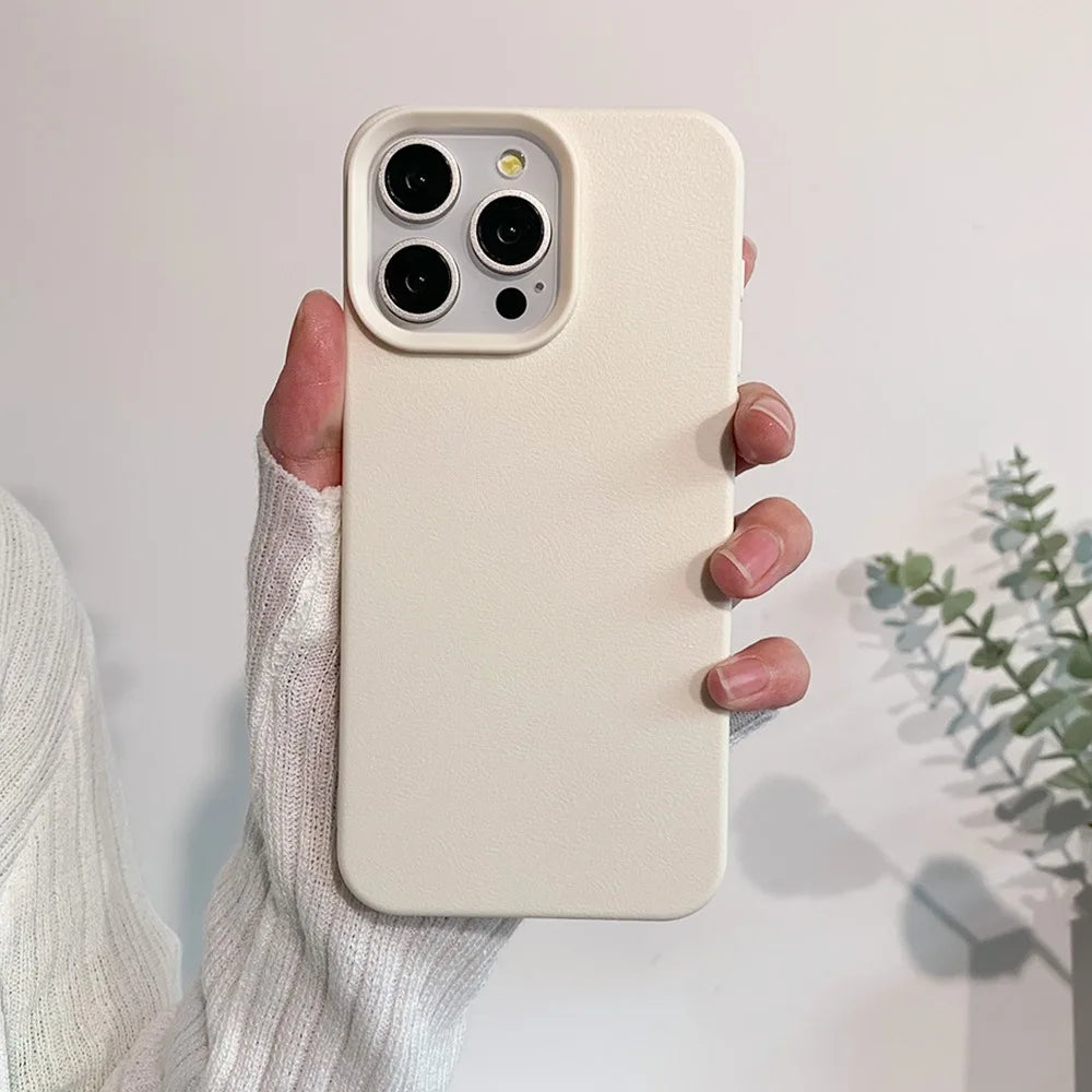 Coque de téléphone en cuir pour iPhone 17 Pro Max 16 13 11 15 14 Plus 12 17 Air 17Promax 16promax, antichoc, souple, en TPU