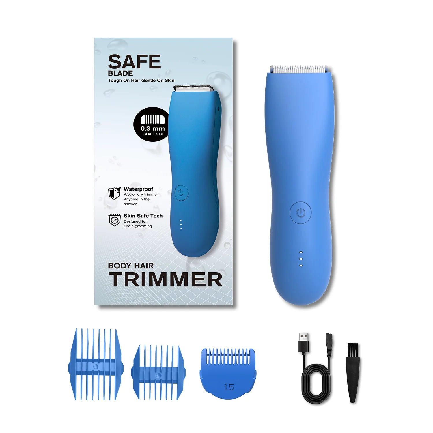 Tondeuse corporelle électrique rechargeable pour femmes et hommes, rasoir pour zones intimes, aisselles et corps, tondeuse bikini, épilateur