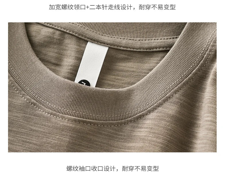 DUKEEN t-shirts à manches longues en coton flammé lourd pour hommes printemps et automne sous-vêtements respirants en pur coton vêtements pour hommes