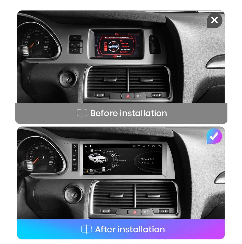 Junsun autoradio sans fil CarPlay Android Auto pour Audi Q7 4L 2006-2015 MMI 2G 3G 8 cœurs 4G WiFi BT GPS écran tactile Autoradio