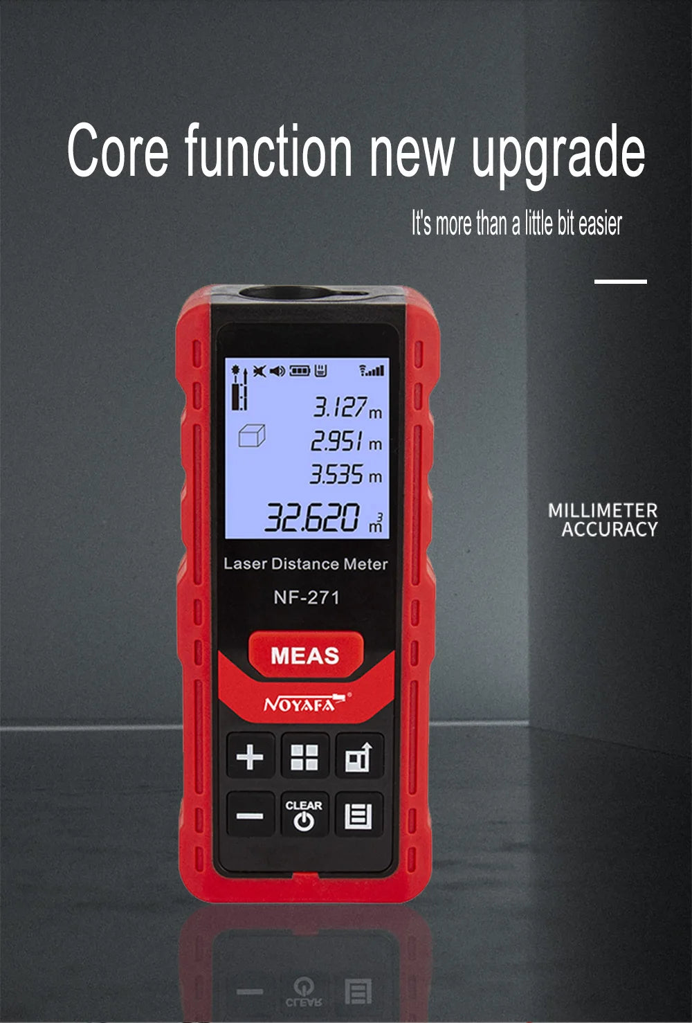 NoynotifNF-271 Distancemètre Laser 40M 80M Télémètre Bande Télémètre Dispositif De Mesure Règle Numérique Outil De Test