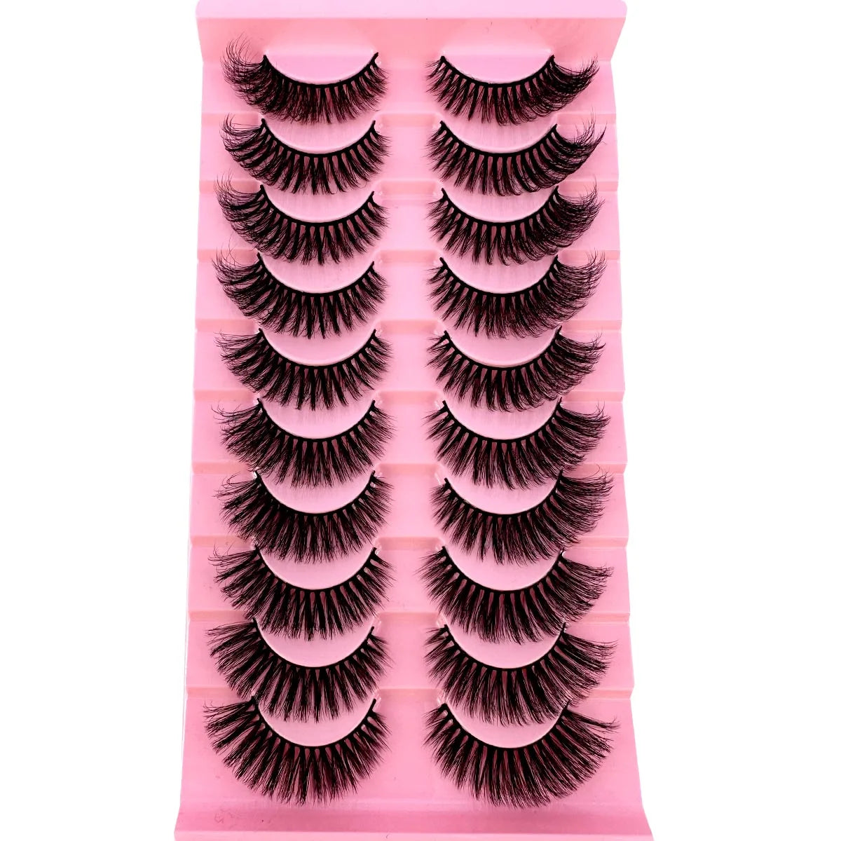 10 paires de Faux Cils 8D en vison naturel, Volume dramatique, Extension de Faux Cils, vente en gros, outil de maquillage