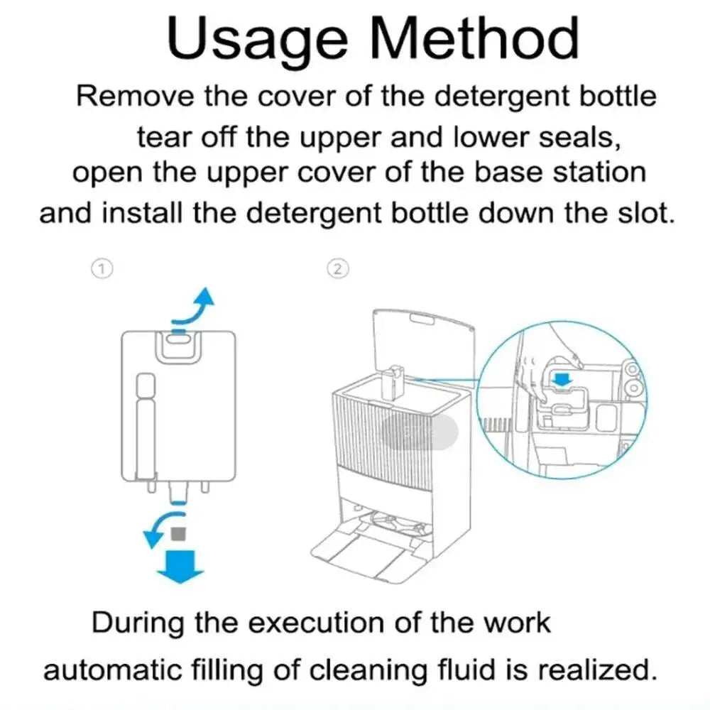 Liquide d'aspirateur pour Dreame L20 Ultra/L10 Prime/X10/X20 Pro Plus, remplacement de liquide, Solution de nettoyage de détergent 450ML