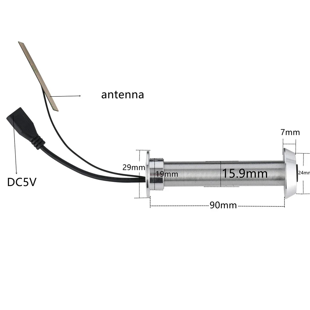 1080P Tuya vie intelligente maison visionneuse numérique Peepholes porte caméra oeil WiFi IR Vision nocturne porte oeil caméra Ir 5G 16mm plus petit