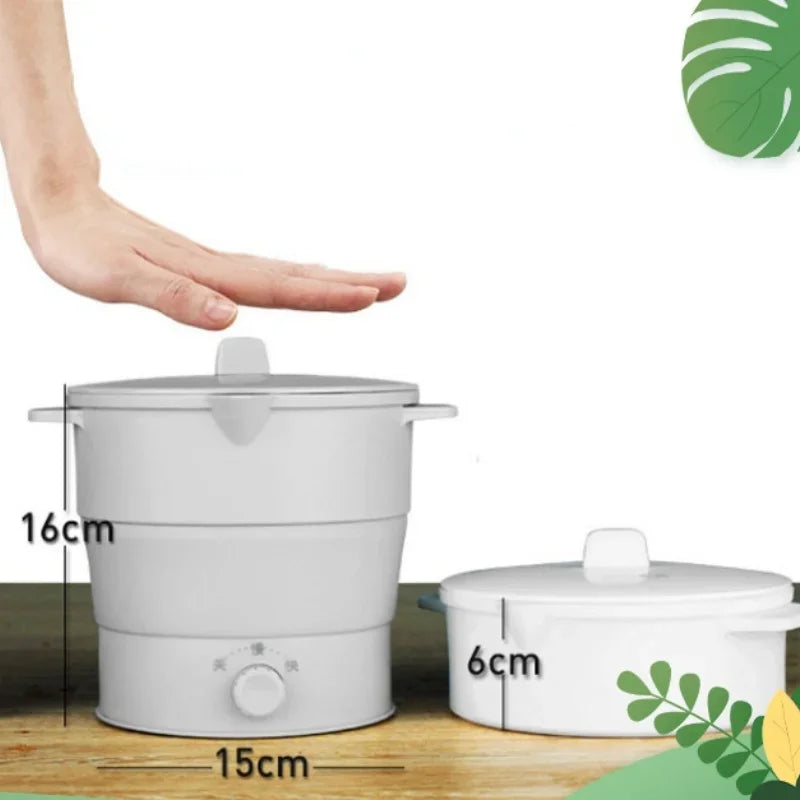 Cuiseur électrique pliant multifonction, Mini riz chaud, dortoir d'étudiants, nouilles pour cuisine, maison, voyage, EU 800w